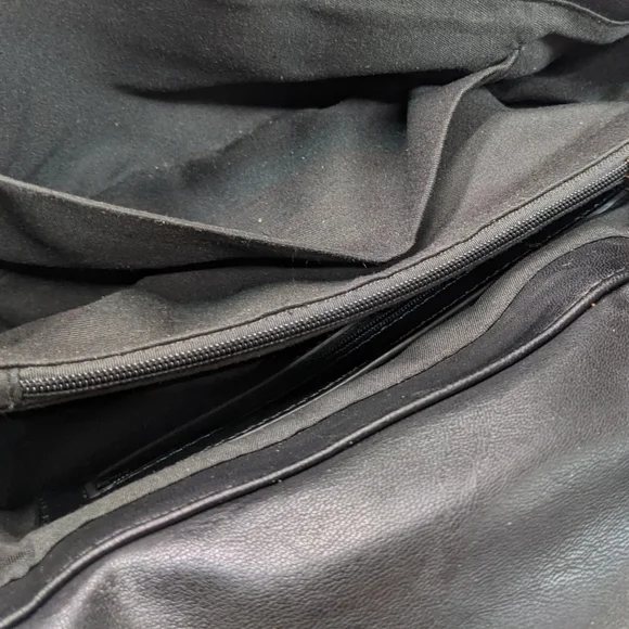 Badgley Mischka Vegan Leather Crossbody, Black Diamond-Quilted Pyramid-Studded - Picture 12 of 16